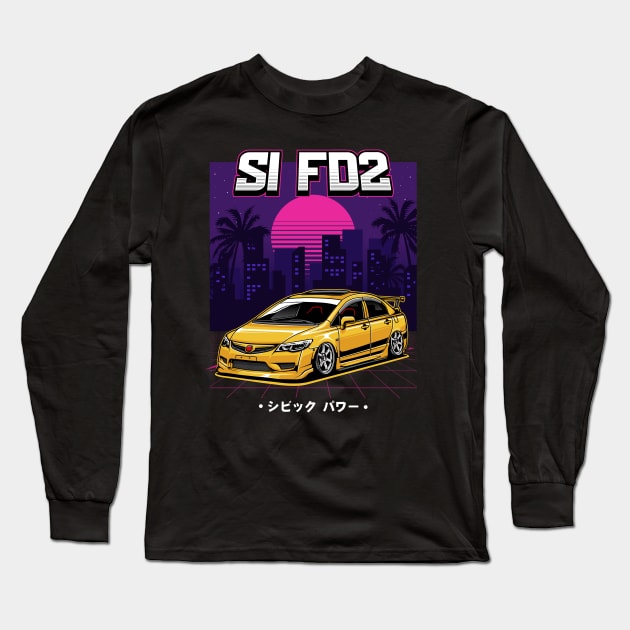 FD2 Yellow Long Sleeve T-Shirt by cturs